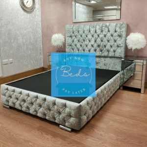 Full Chesterfield Wingback Bed- Buy Now Pay Later Beds - Pay Monthly Beds