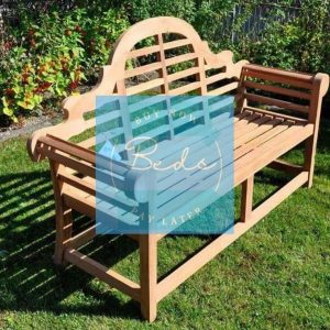 3 Seater Teak Wood Lutyens Bench Pay Monthly Garden Furniture